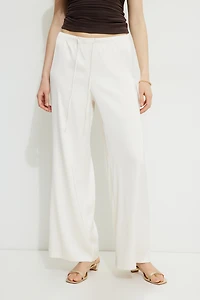 Pantalon Leo en satin à jambe large