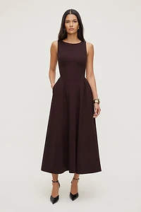 Iris Flared Ponte Maxi Dress