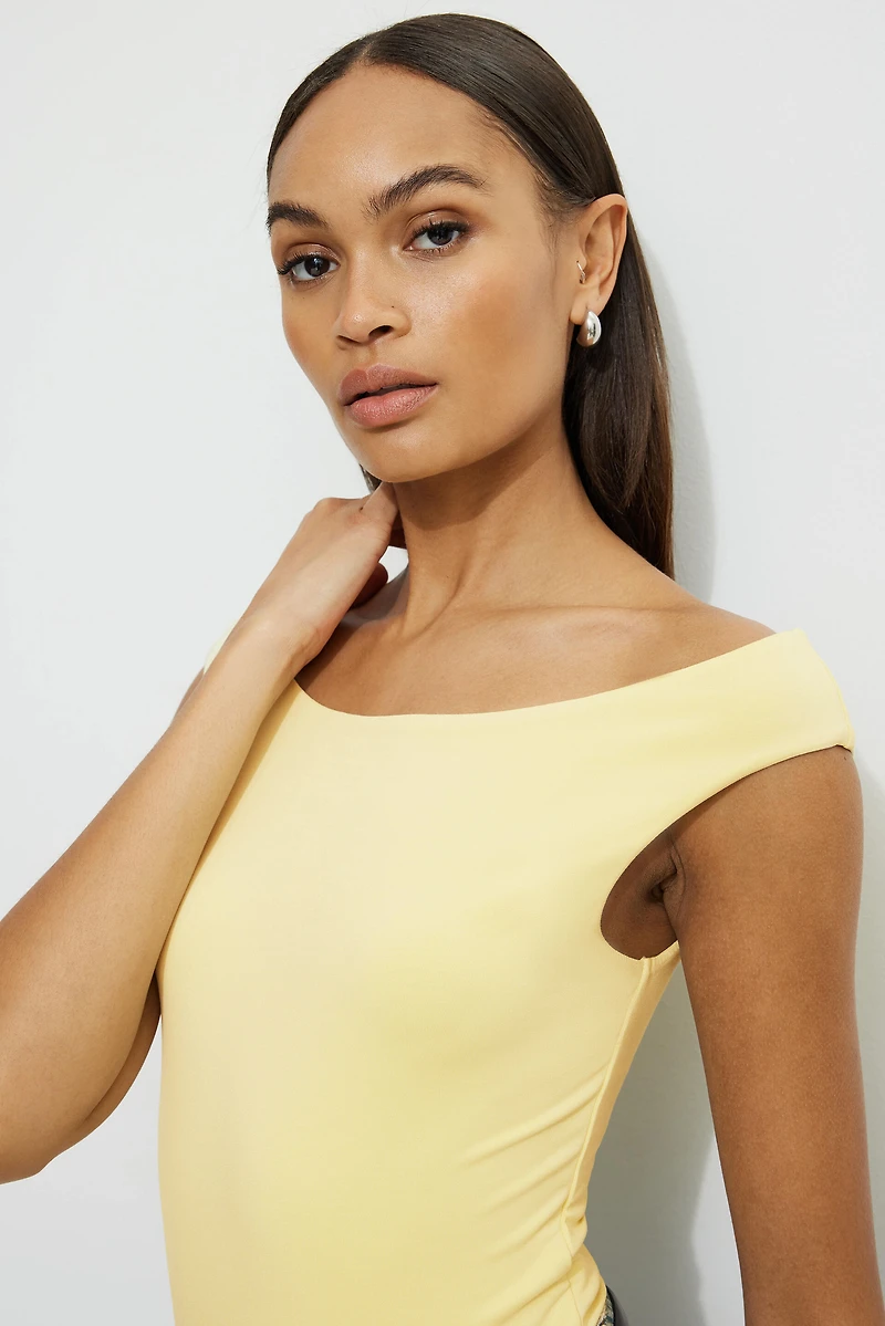 Off Shoulder Jersey Bodysuit