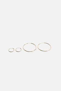 2-Pack Thin Hoop Earrings