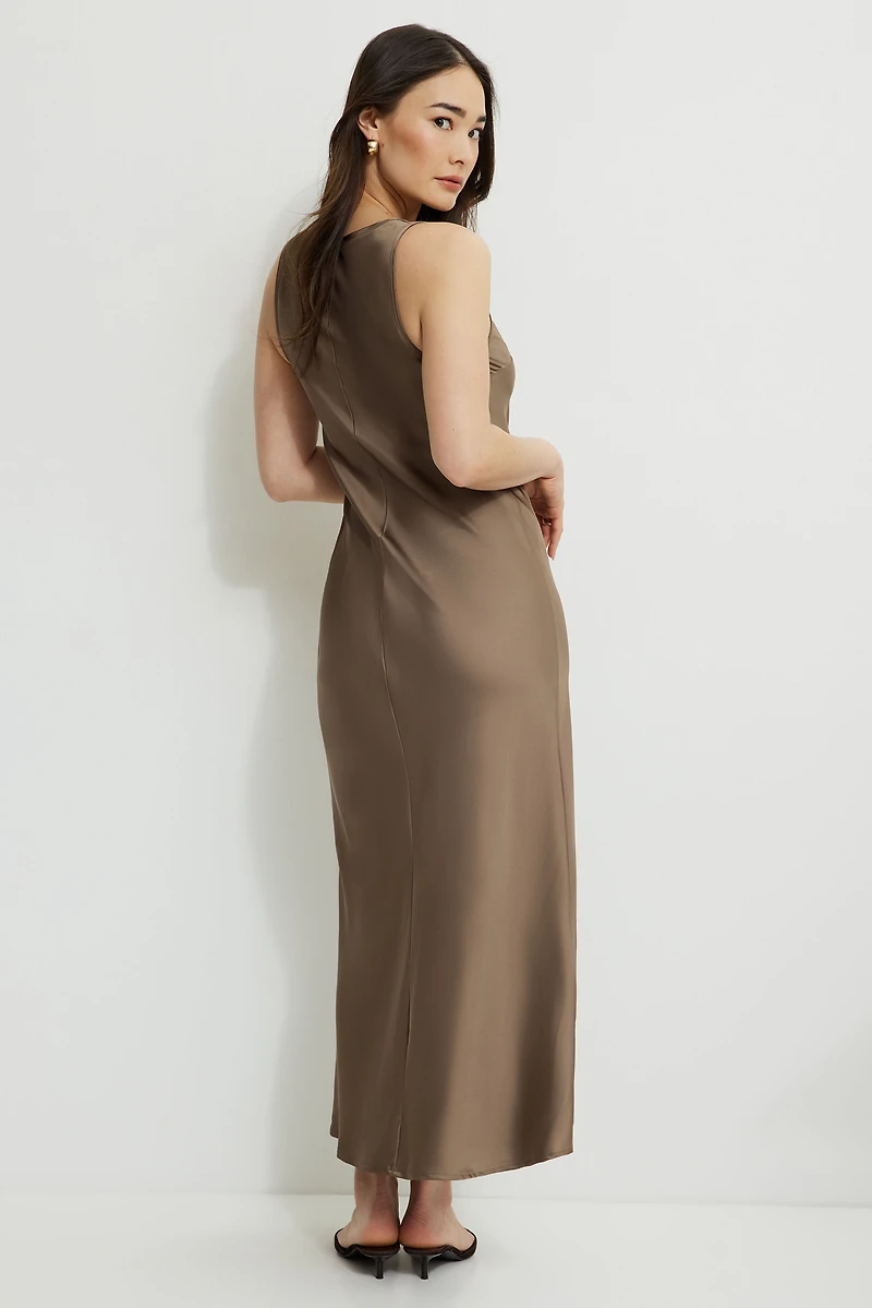 Roux Satin Maxi Slip Dress