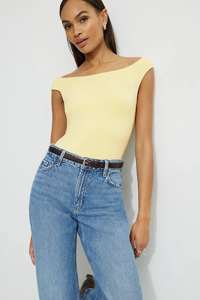 Off Shoulder Jersey Bodysuit