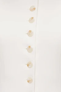 Veston en point de Rome à col bateau