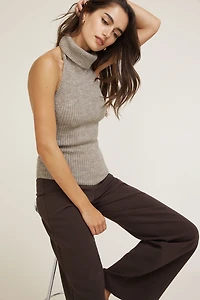 Mock Neck Sweater Halter Top
