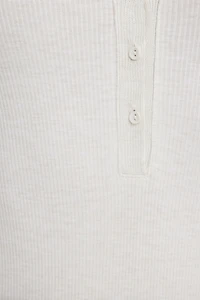 Ribbed Polo Bodysuit