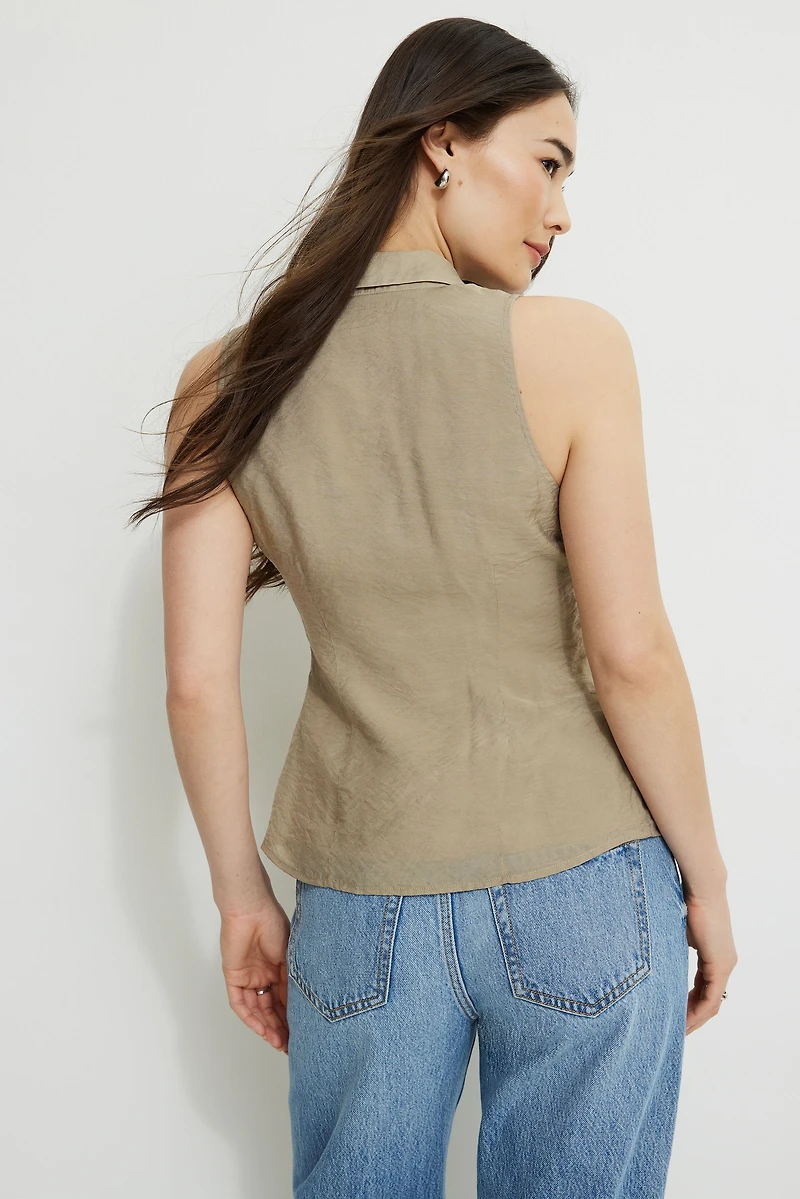Shirt Collar Vest