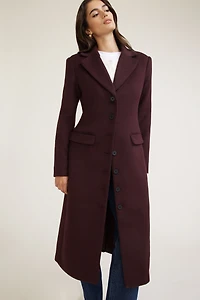 Manteau de laine cintr