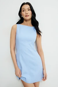 Audrie Linen Mini Dress