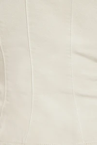 Corset en denim à boutons-pression sur le devant