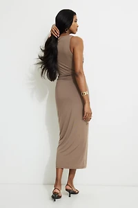 Robe maxi drapée sculptée