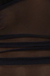 Justaucorps en maille à col plongeant