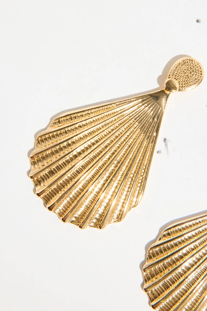 Large Shell Drop Earrings