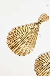 Large Shell Drop Earrings