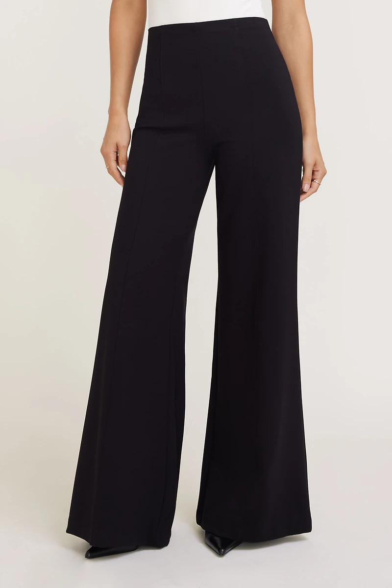 Wide Leg Ponte Pants