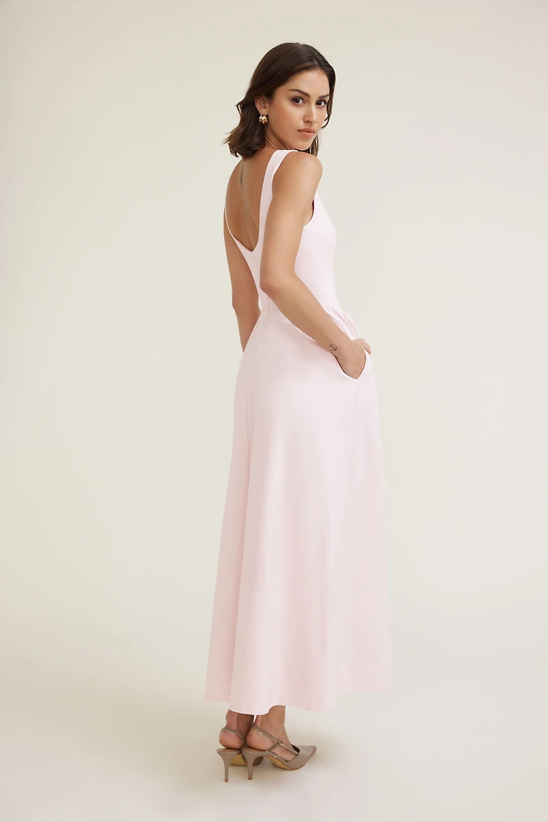 Iris Flared Ponte Maxi Dress