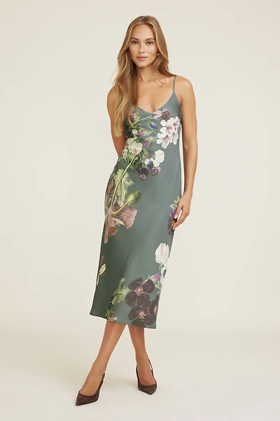 Robe maxi à col en V Aimee