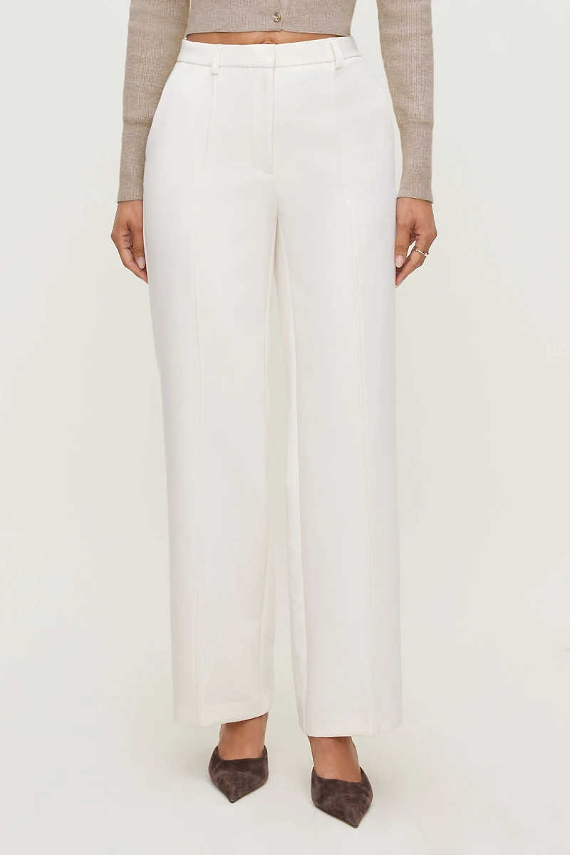 Pintuck Straight Leg Pants