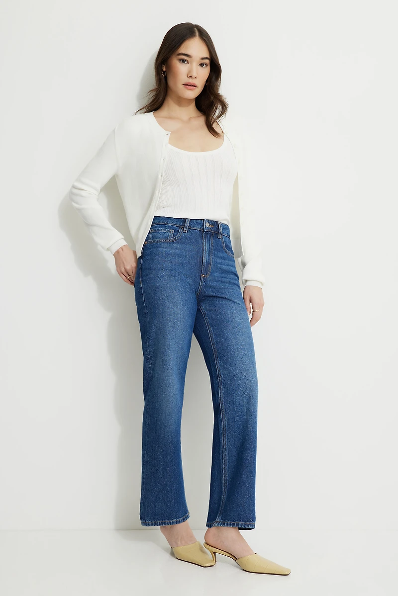 Camisole en pointelle à col échancr
