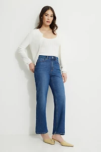 Camisole en pointelle à col échancr