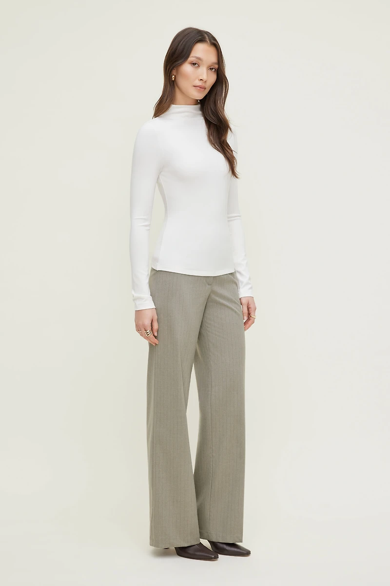 Mock Neck Long Sleeve Top