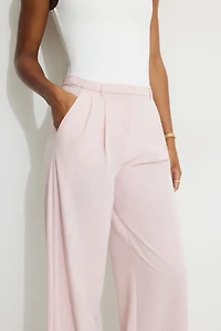 Pantalon plissé à jambe large
