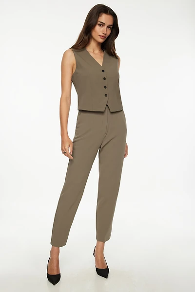 Pantalon structuré ajusté à la cheville Emily