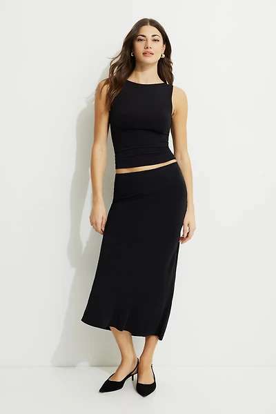 Jupe midi de style nuisette avec picot