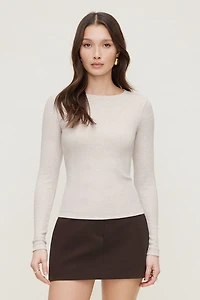 T-shirt côtelée à manches longues Tedi