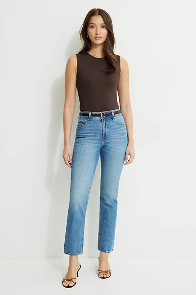 Jean ajusté à taille haute Frenchie