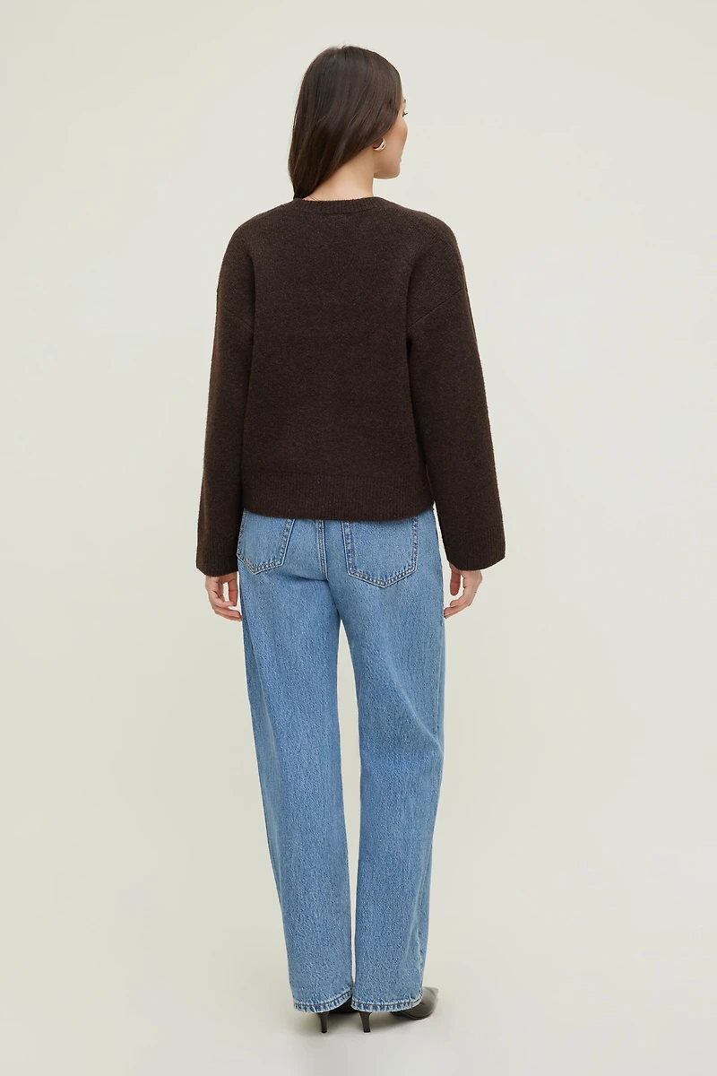 Cardigan décontracté à col en V