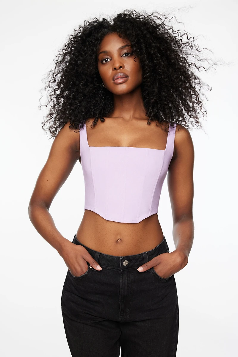Haut corset à col carré Saige