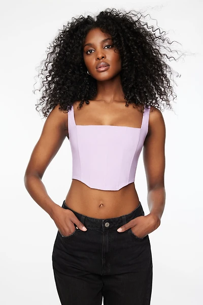 Haut corset à col carré Saige