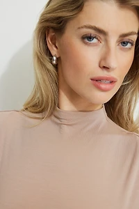 Mock Neck Jersey Tank Top