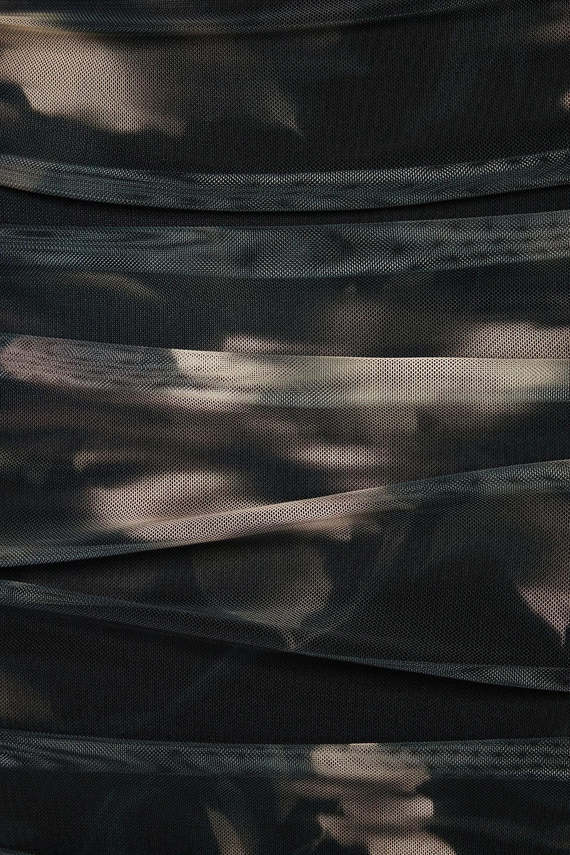 Jupe maxi froncée en maille