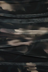Jupe maxi froncée en maille