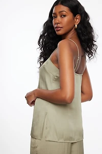 Cami froissée en satin