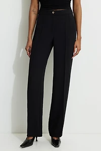 Pintuck Straight Leg Pants