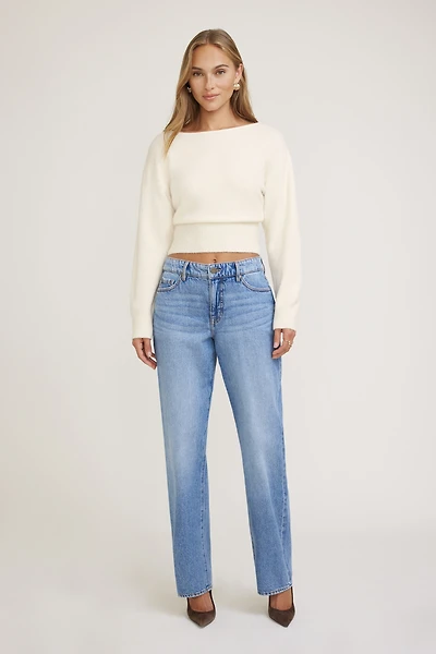 Juliet Cinched Boat Neck Sweater