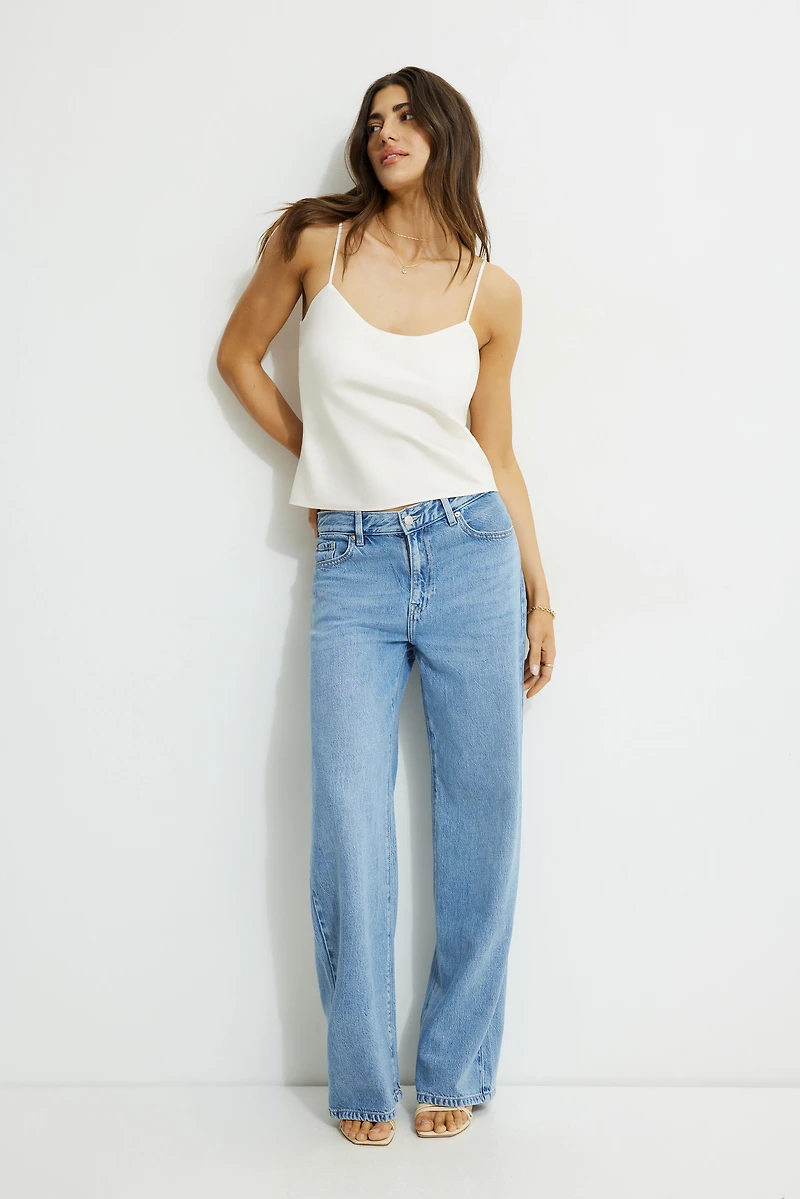 Camisole en satin à col échancr