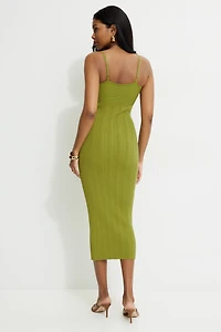 Sylvia Ribbed Midi Sweater Dress