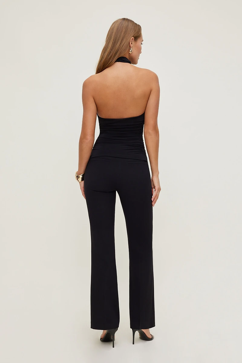 Haut licou sculptant à col châle