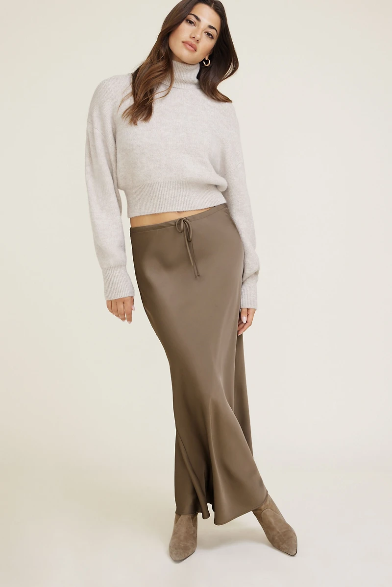 Cary Satin Slip Maxi Skirt