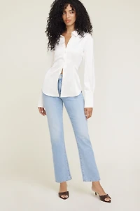 Eva Cinched Satin Shirt