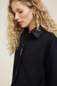 Blouson écourté à collet