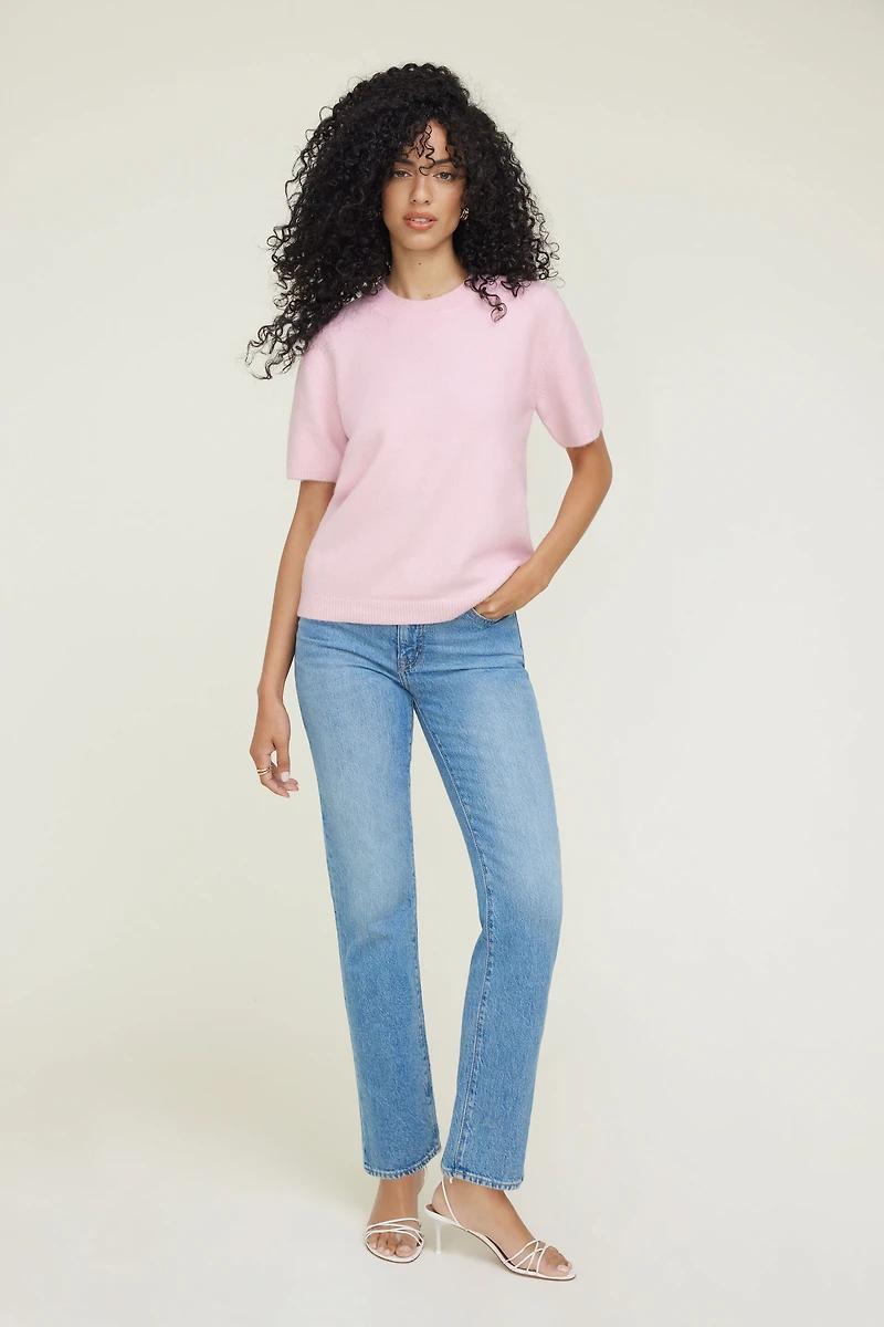 Aura Boxy Short Sleeve Sweater