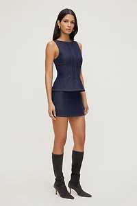 Haut à basque en denim