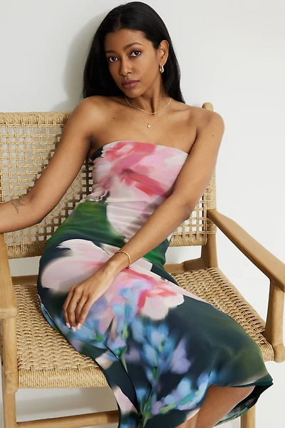 Leah Floral Maxi Tube Dress