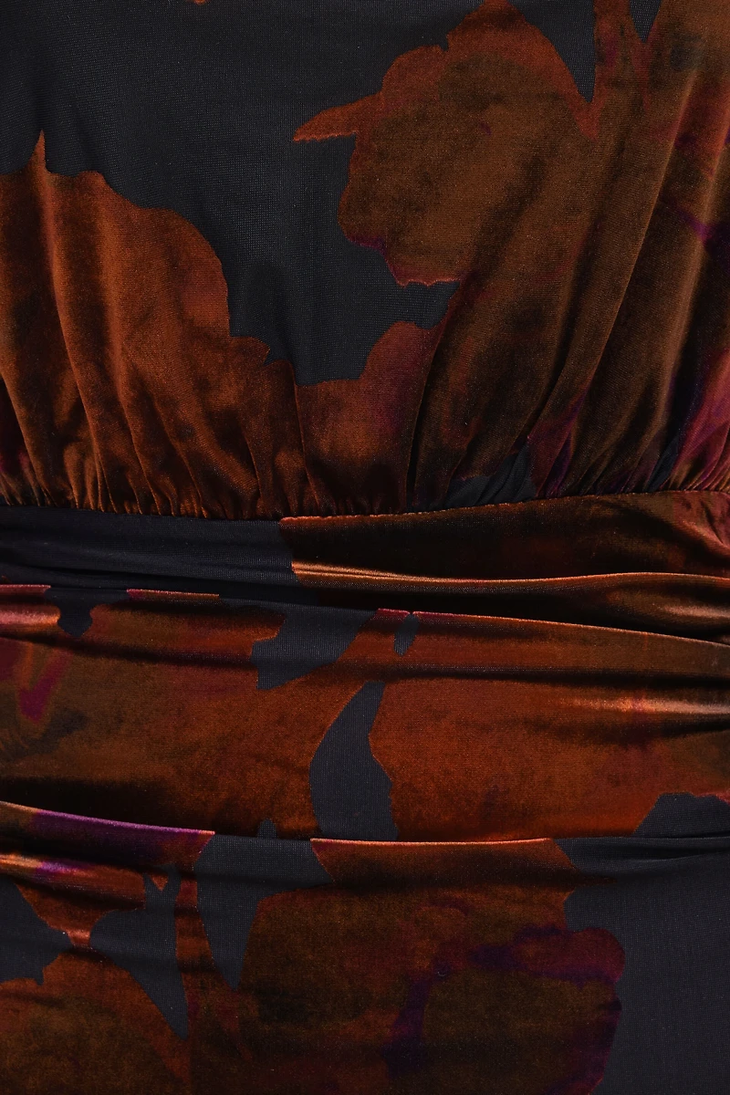 Robe maxi licou à effet usé