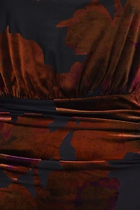 Robe maxi licou à effet usé