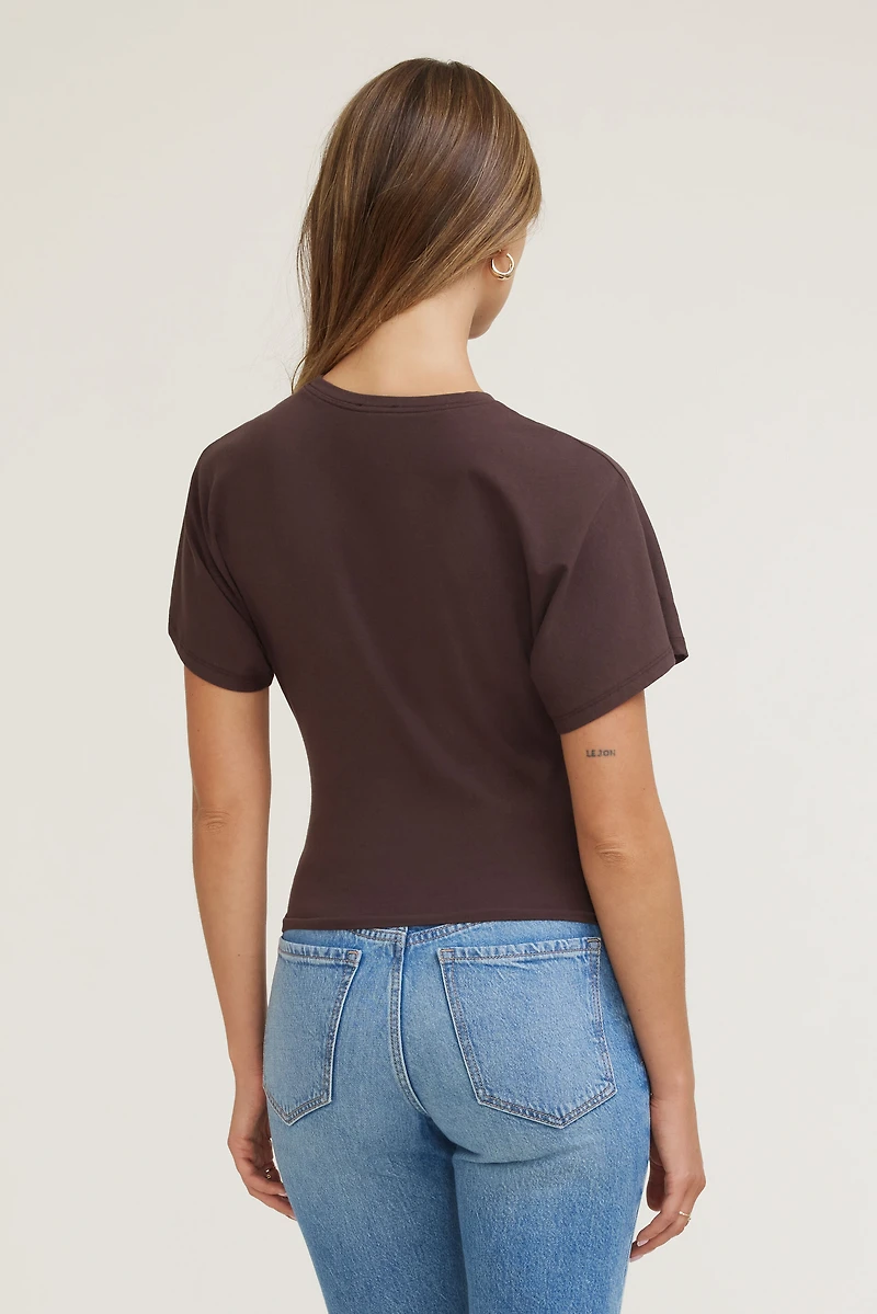 Andrea Shirred Jersey T Shirt